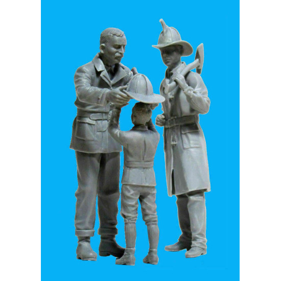 ICM 24005 - 1/24 American Firemen (1910s) 3 figures scale plastic model kit