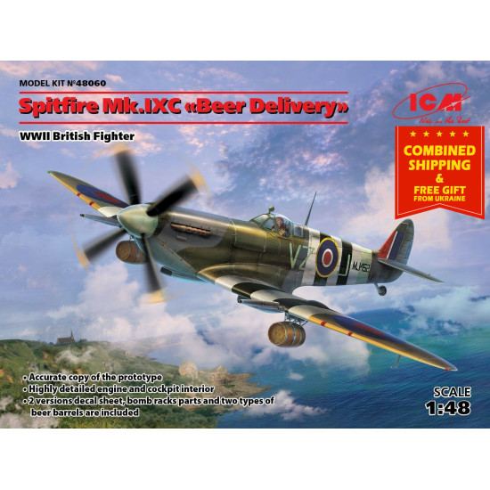 ICM 48060 - 1/48 - British Fighter Spitfire MK.IXC Beer Delivery Royal RAF