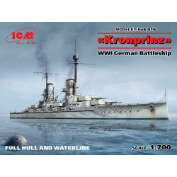 ICM S016 - 1/700 Kronprinz full hull and waterline WWI German Battleship