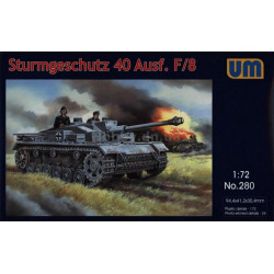 Unimodel 280 - 1/72 German Artillery Sturmgeschutz 40 Ausf F / 8 WW II UM 280
