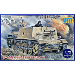 Unimodel 284 - 1/72 Sturm-Infateriegeschutz 33 15-cm Scale Plastic WW II UM 284