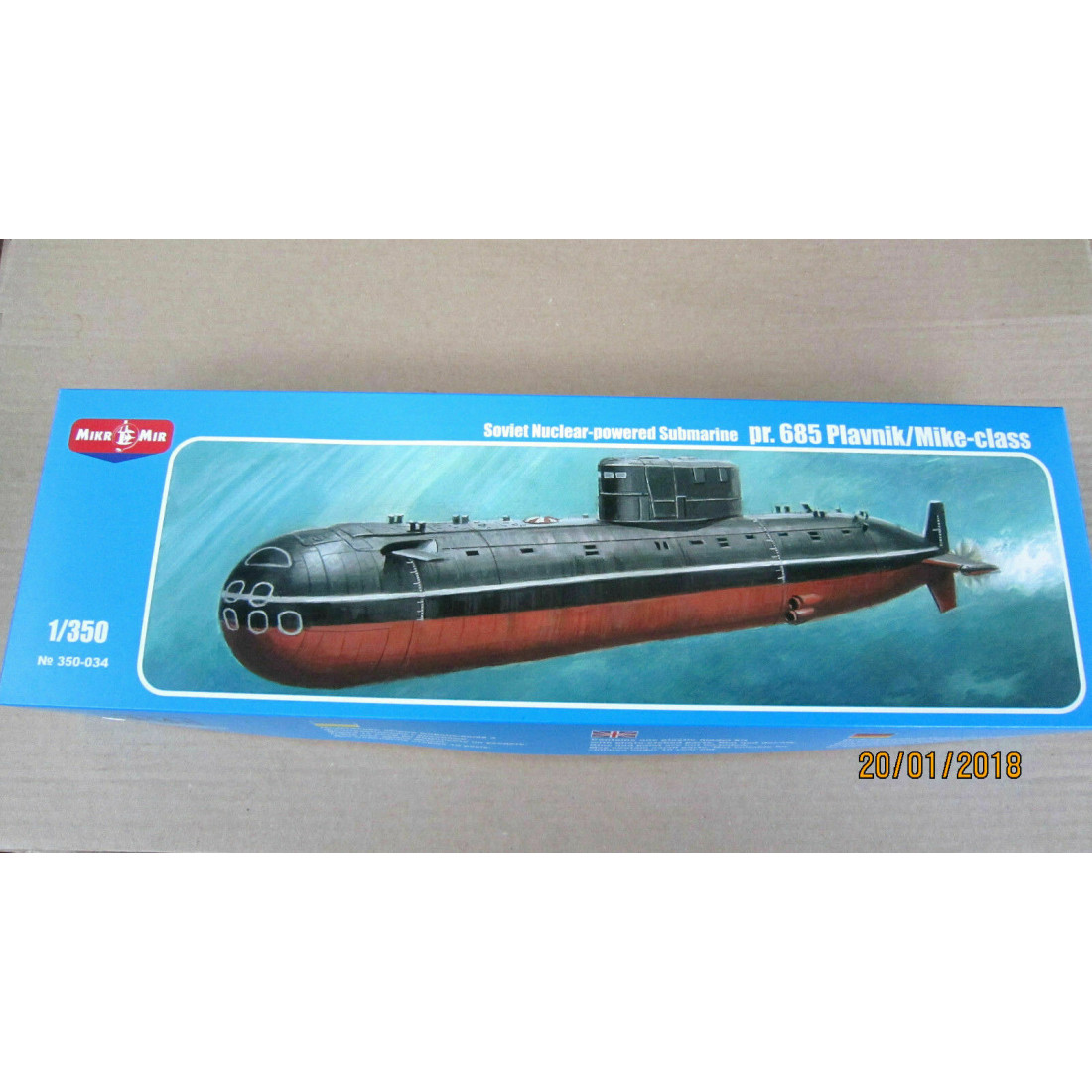 Micro Mir 350034 1/350 Submarine pr.685 Plavnik/Mike Soviet NuclearPow. kit Model Kit