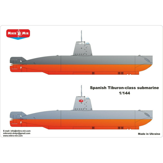 Mikro Mir 144-022 - 1/144 Spanish Small Submarine Tiburon 1986 scale model