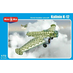 Micro-mir 72-009 - 1/72 Kalinin K-12 Soviet Bomber Aircraft, plastic model kit