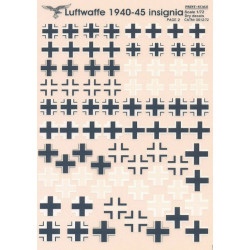 Print Scale 0012-72 - 1/72 - 1/48 Luftwaffe 1939-1945. Crosses. Dry decal