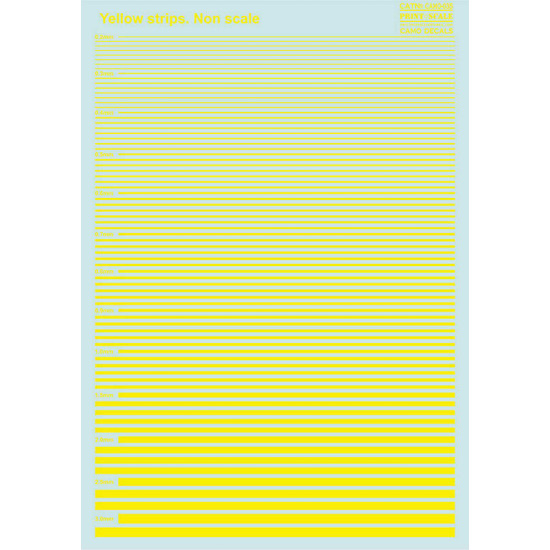Print Scale 035-camo - Yellow strips. Non scale wet decal