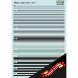 Print Scale 037-camo - Black strips. Non scale, Wet decal