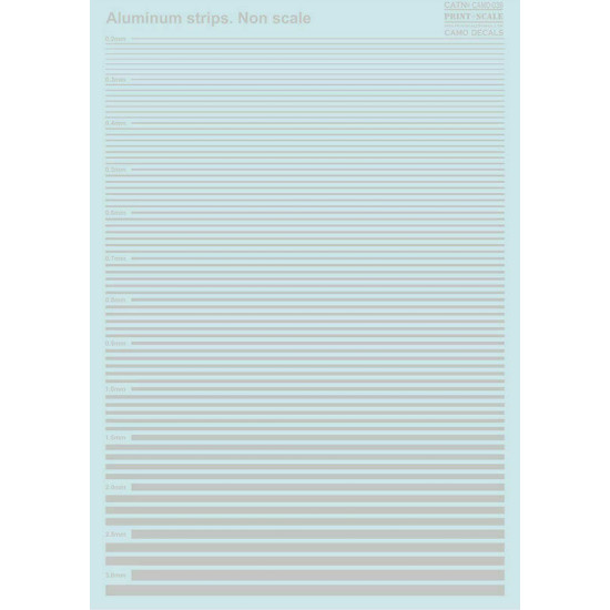 Print Scale 039-camo - Aluminum strips. Non scale. Wet decal