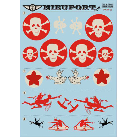 Print Scale 32-005 - 1/32 Nieuport Part2 The Complete Set 2 Leaf, wet decal