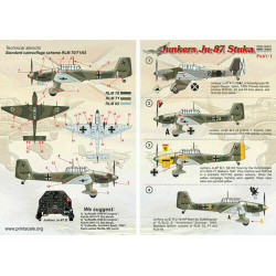 Print Scale 32-019 - 1/32 Junkers Ju-87 Part 1 The complete set 2 leaf wet decal