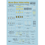 Print Scale 35-001 - 1/35, 1/72, 1/87 German Panzer Division Marking No.1 wet decal