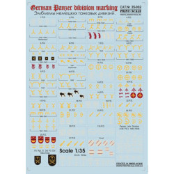 Print Scale 35-002 - 1/35 German Panzer Division Marking, Part 2, wet decal