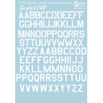 Print Scale 48-003 - 1/48 Airplane USAF Modern Stencil Letters 3, wet decal