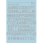 Print Scale 48-004 - 1/48 USAF Modern Stencil Letters & Numbers grey wet decal