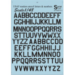 Print Scale 48-005 - 1/48 Decal for Airplane USAF Modern Stencil LettersNumbers