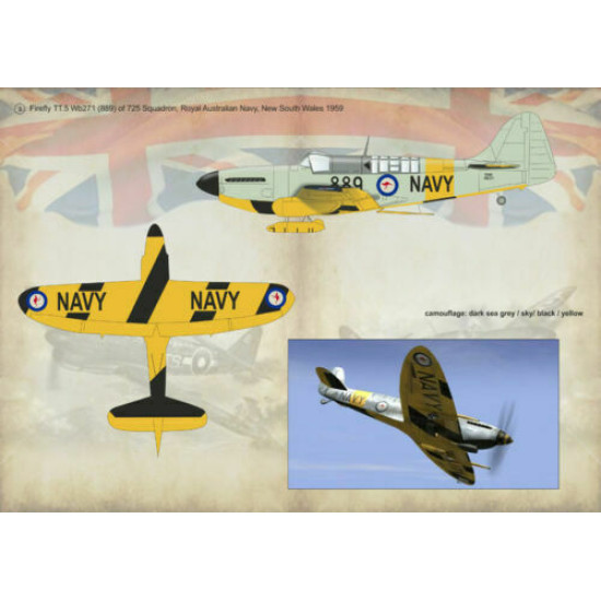 Print Scale 48-058 - 1/48 Fairey Firefly Wet decal Aircraft