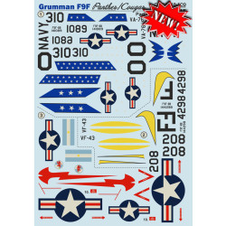 Print Scale 48-109 - 1/48 Decal for Airplane Grumman F9f Panther Part-2 Aircraft