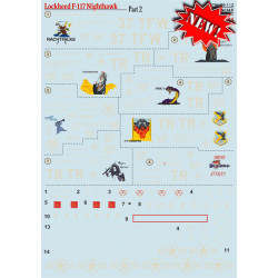 Print Scale 48-112 - 1/48 Decal for Airplane Lockheed F-117 Nighthawk Part-2