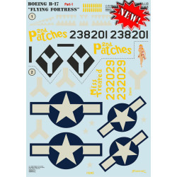 Print Scale 48-115 - 1/48 Decal for Airplane Boeing B-17 Flying Fortress, Part 1