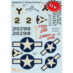 Print Scale 48-116 - 1/48 Decal for Airplane Boeing B-17 Flying Fortress, Part 2