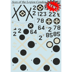 Print Scale 48-118 - 1/48 Decal for Airplane Aces of the Legion Condor, Part 1