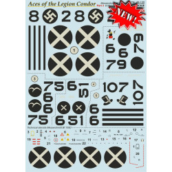 Print Scale 48-120 - 1/48 Decal for Airplane Aces of the Legion Condor, Part 3