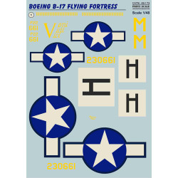 Print Scale 48-173 - 1/48 NEW Boeing B-17 Veni Vidi Vici Aircraft wet decal