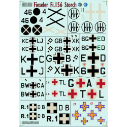 Print Scale 72-010 - 1/72 Fieseler FI.156 Storch, Aircraft wet decal model scale