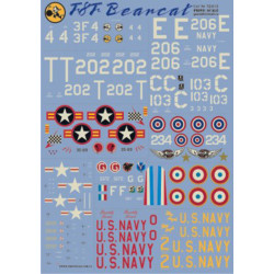 Print Scale 72-013 - 1/72 Decal For F 8 F Bearcat Aircraft