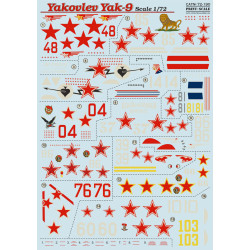 Print Scale 72-190 - 1/72 Decal for Yak-9 (Aircraft wet decal)