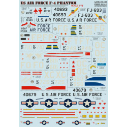Print Scale 72-192 - 1/72 US Air Force F-4 Phantom War, scale decal for airplane