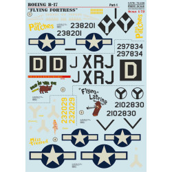 Print Scale 72-236 - 1/72 Airplane Boeing B-17 Flying Fortress Aircraft decal