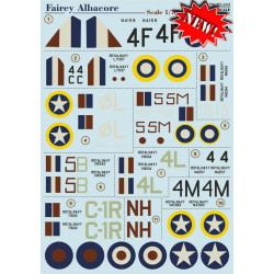 Print Scale 72-243 - 1/72 Fairey Albacore Aircraft Accessories, wet decal