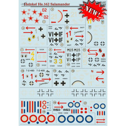 Print Scale 72-247 - 1/72 He.162 Salamander Aircraft Accessorie, wet decal