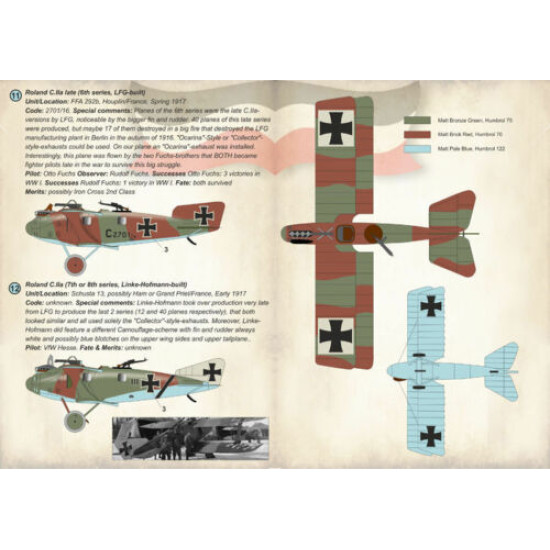 Print Scale 72-251 - 1/72 LFG Roland C.II/C.IIA Walfisch Aircraft wet decal