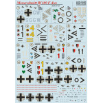 Print Scale 72-254 - 1/72 Messerschmitt Bf.109 F Aces, Aircraft wet decal