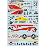 Print Scale 72-265 - 1/72 US Navy F-4 Phantom Iis, Part 1, Aircraft wet decal