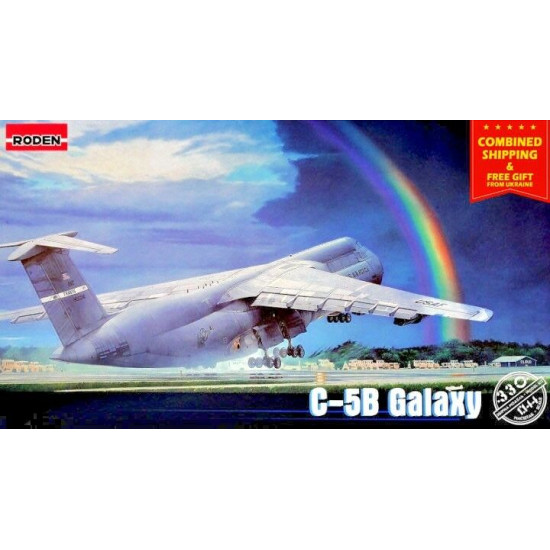 Lockheed C-5B Galaxy American aircraft 1/144 Roden 330