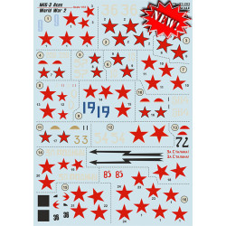 Print Scale 72-283 - 1/72 Decal For Mig-3 Aces of WWII, (Aircraft wet decal)