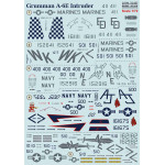 Print Scale 72-337 - 1/72 Grumman A-6 Intruder, Aircraft wet decal model scale