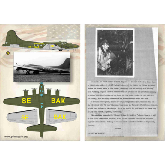Print Scale 72-339 - 1/72 B-17 "Veni. Vidi. Vici", Aircraft wet decal model Print Scale 72-339 - 1/72 B-17 "Veni. Vidi. Vici", Aircraft wet decal model