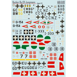 Print Scale 72-350 - 1/72 NEW Bucker Bu.131, Aircraft wet decal model in scale