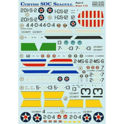 Print Scale 72-357 - 1/72 NEW Curtiss SOC Seagull Part 2, Aircraft wet decal