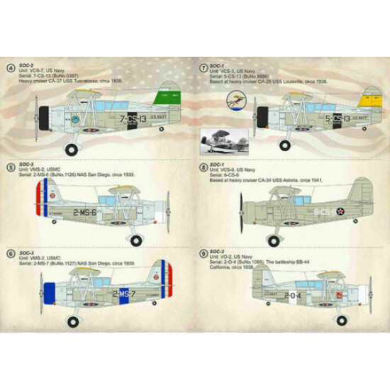 Print Scale 72-357 - 1/72 NEW Curtiss SOC Seagull Part 2, Aircraft wet decal