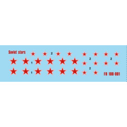 Foxbot 100-001 -1/100 Soviet Red Stars - Scale Model Kit High Quality Decal