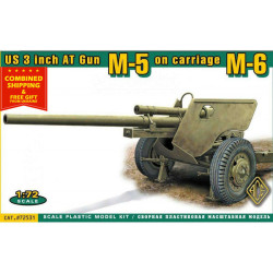 US 3 inch AT Gun M5 on carriage M6 (late) 1/72 ACE 72531