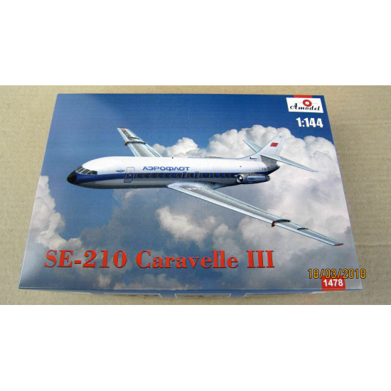 Amodel 1478 - 1/144 SE-210 Caravelle III Air France, scale plastic model kit