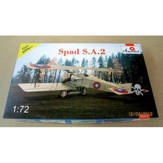 Amodel 7260-01 - 1/72 - SPAD S.A.2 French fighter, WWI, scale plastic model kit