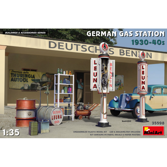 German Gas Station 1930-40s 1/35 Miniart 35598