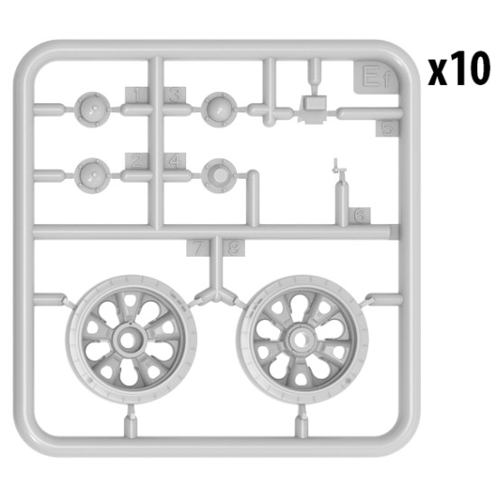 Wheels Set for tank T-34/85 Sea Star 1/35 Miniart 37033